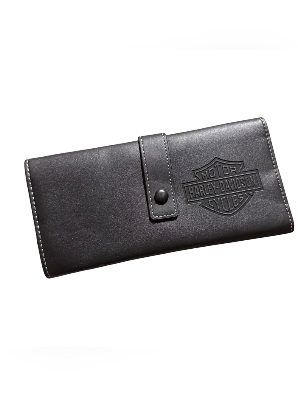 Harley-Davidson Unisex FAUX Leather Trifold Motorcycle Wallet Billfold Clutch